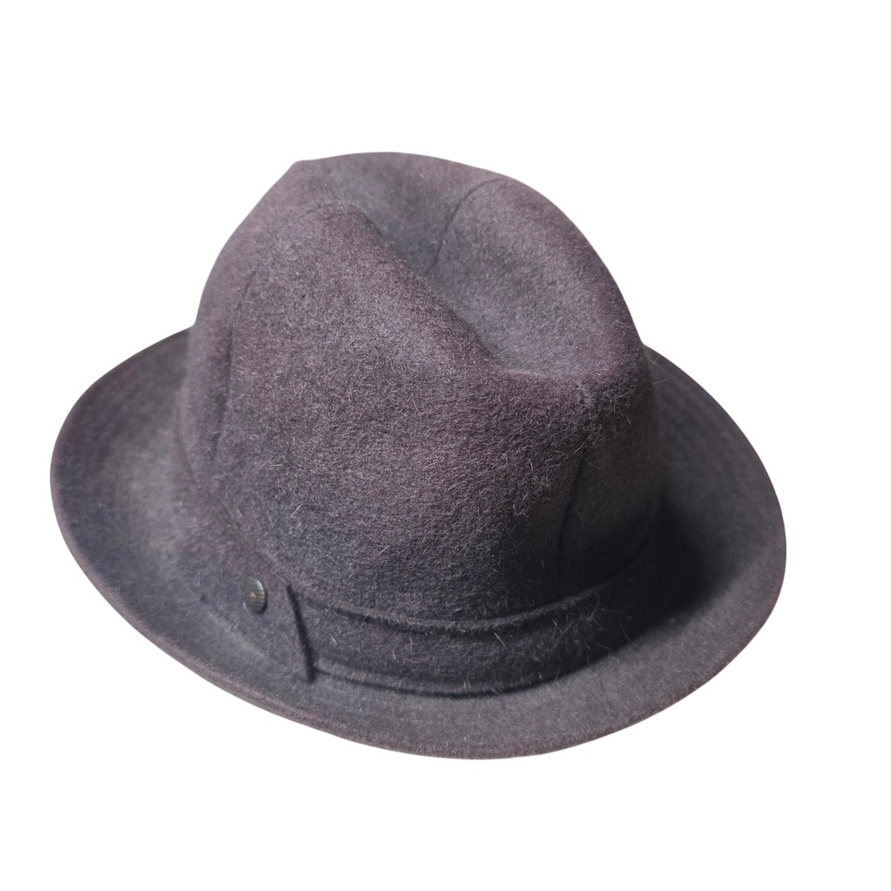 VTG‎ L.L. Bean Christy Bessemer Fur Felt Fedora Hat Made in England Brown Mens M